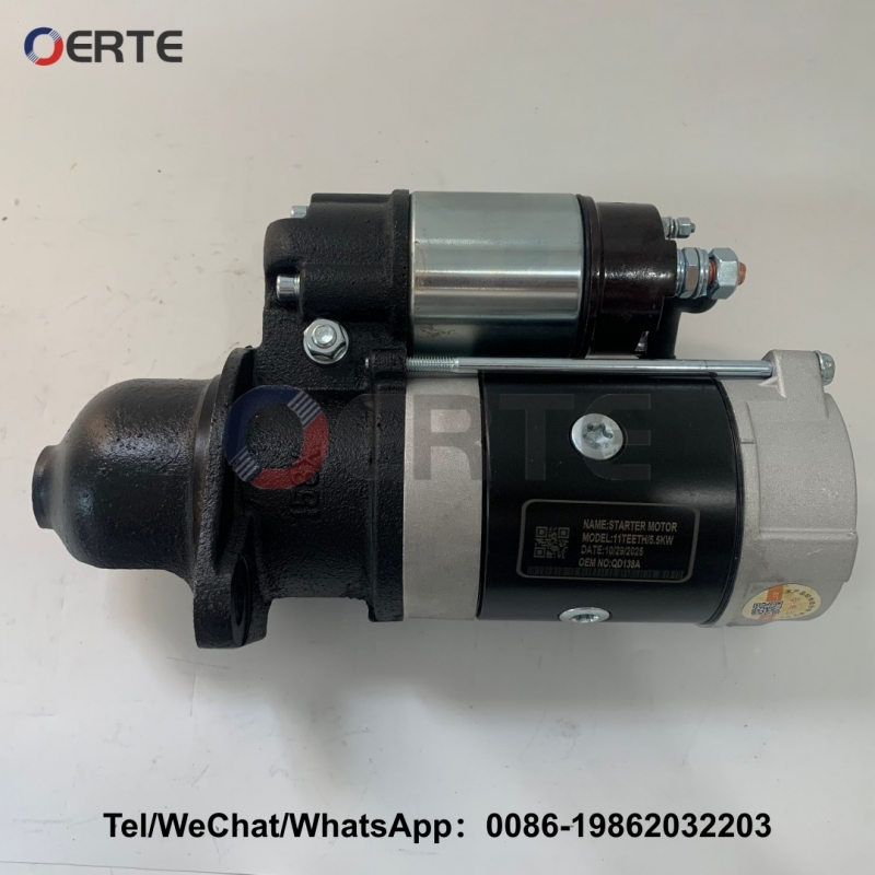 QD138A Engine Starter Motor 12V 11T Compatible with Quanchai QC490 Foton Lovol Jinma Tractors
