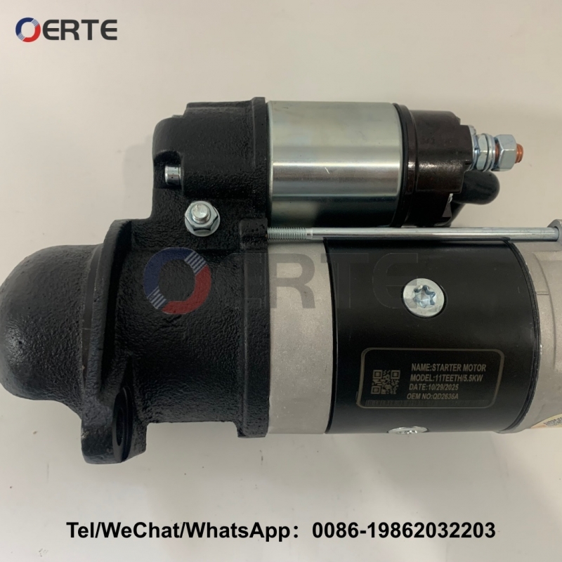 QD2636A Engine Starter Motor 24V 11T Compatible with Yangdong Y4100 Y4102 Weichai WD615