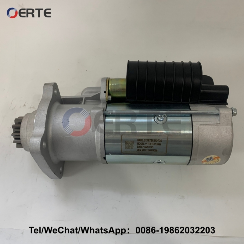 612600090561 Engine Starter Motor 24V 11T Compatible with Weichai WP10 Shacman Foton Beiben Trucks