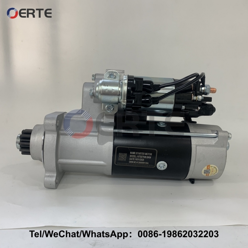 61260009130A Engine Starter Motor 24V 10T Compatible with Weichai Hangfa Sinotruk Steyr Trucks
