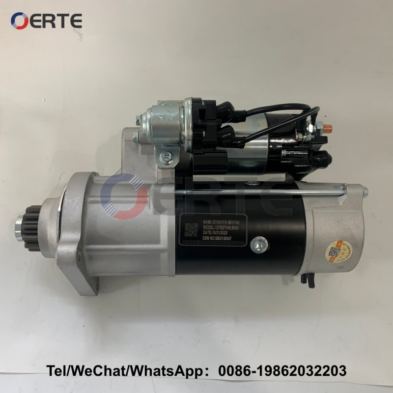 5802138347 Engine Starter Motor 24V 12T Compatible with Iveco Cursor 9 Hongyan Genlyon Trucks
