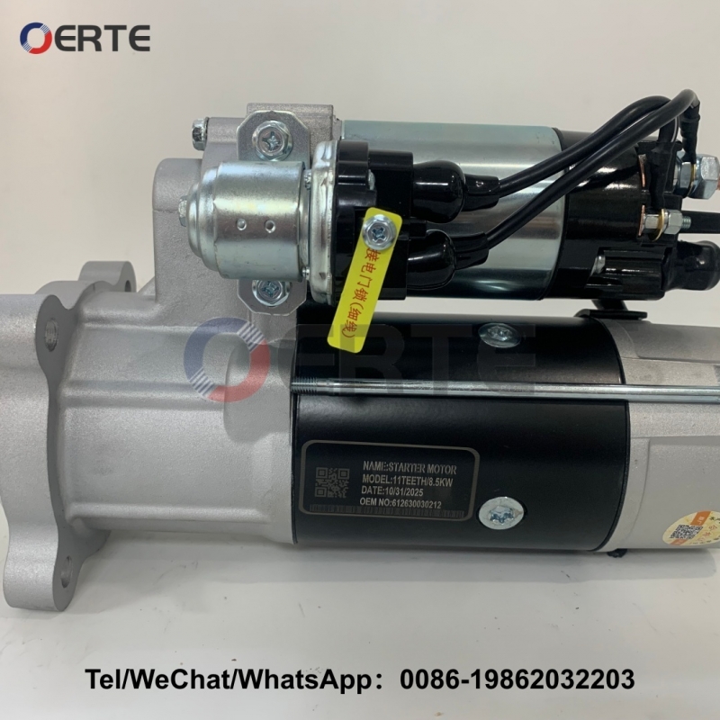 612630030212 Engine Starter Motor 24V 11T Compatible with Weichai WP12 WP13 Shacman HOWO Trucks