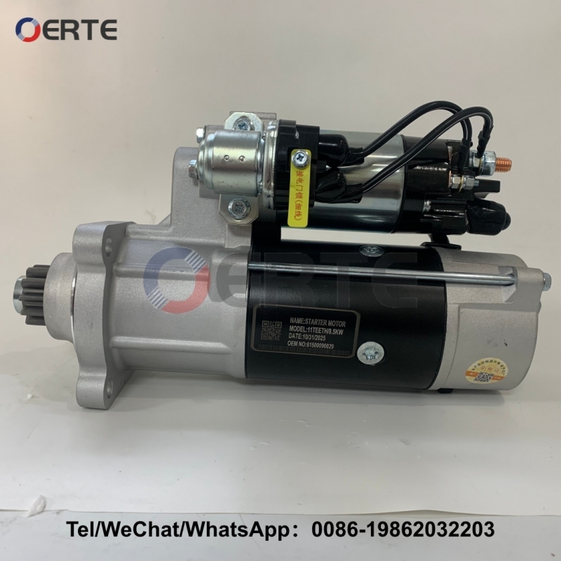 61500090029 Engine Starter Motor 24V 11T Compatible with Weichai WD615 Sinotruk HOWO Shacman Trucks