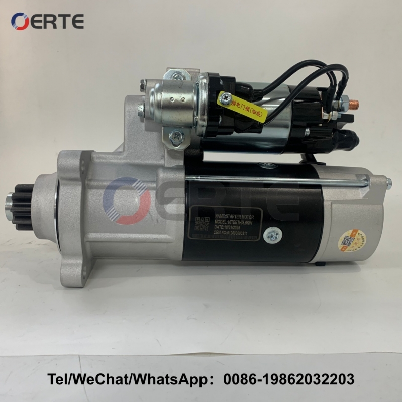 612600090311 Engine Starter Motor 24V 10T Compatible with Weichai WD615 WD618 Sinotruk HOWO Shacman