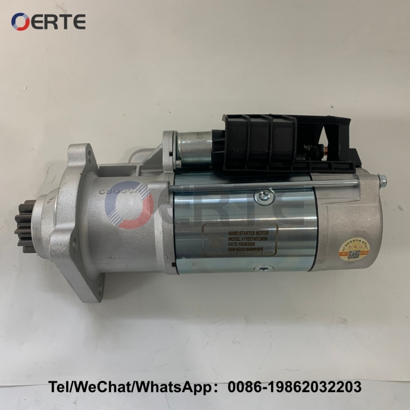 612600091076 Engine Starter Motor 24V 12T Compatible with Weichai WP12 WP13 Shacman HOWO Trucks