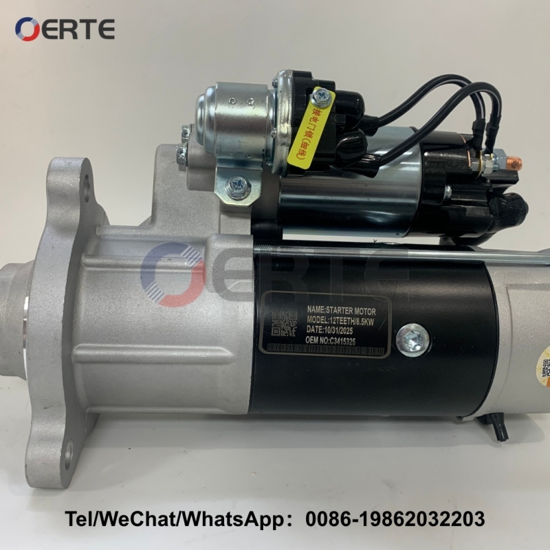 C3415325 Engine Starter Motor 24V 12T Compatible with Cummins 6CT 6CT8.3 Dongfeng Trucks
