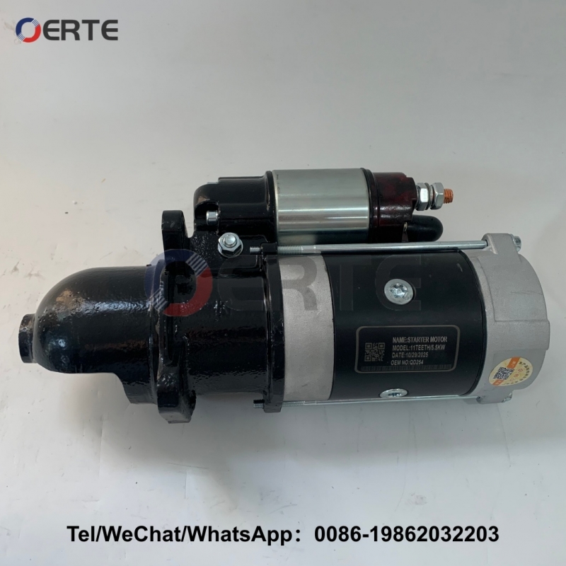 QD254 Engine Starter Motor 24V 11T Compatible with Yunnei YN4100 YN4102 Yuejin Light Trucks