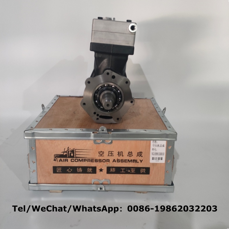 Genuine VG1099130010 Double Cylinder Air Compressor for Sinotruk HOWO 371 WD615 Engine Truck Spare Parts